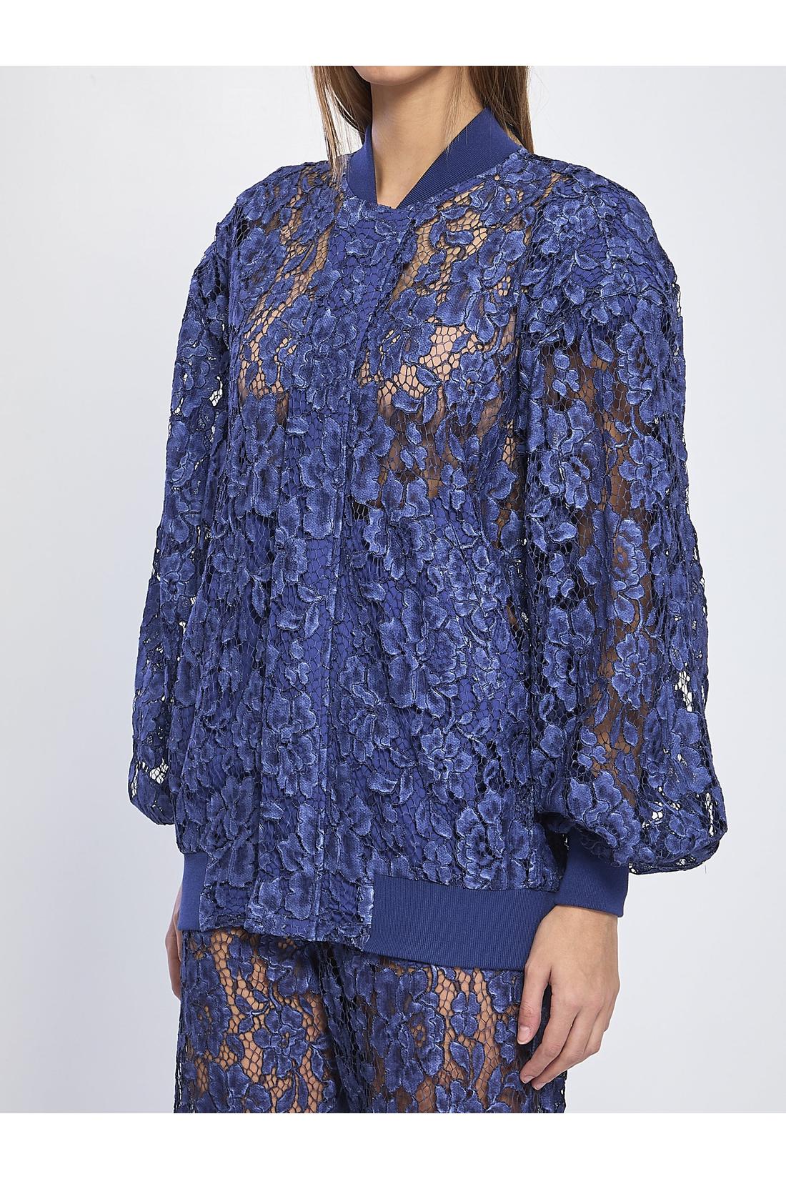 Federica Tosi-OUTLET-SALE-Lace bomber jacket-ARCHIVIST