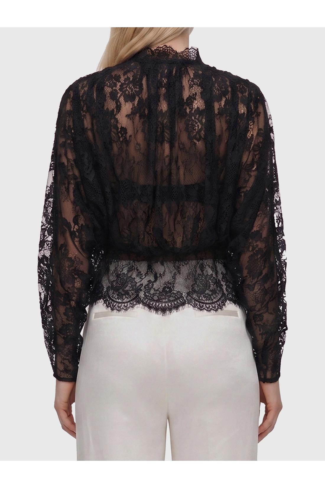 Self Portrait-OUTLET-SALE-Lace high neck blouse-ARCHIVIST