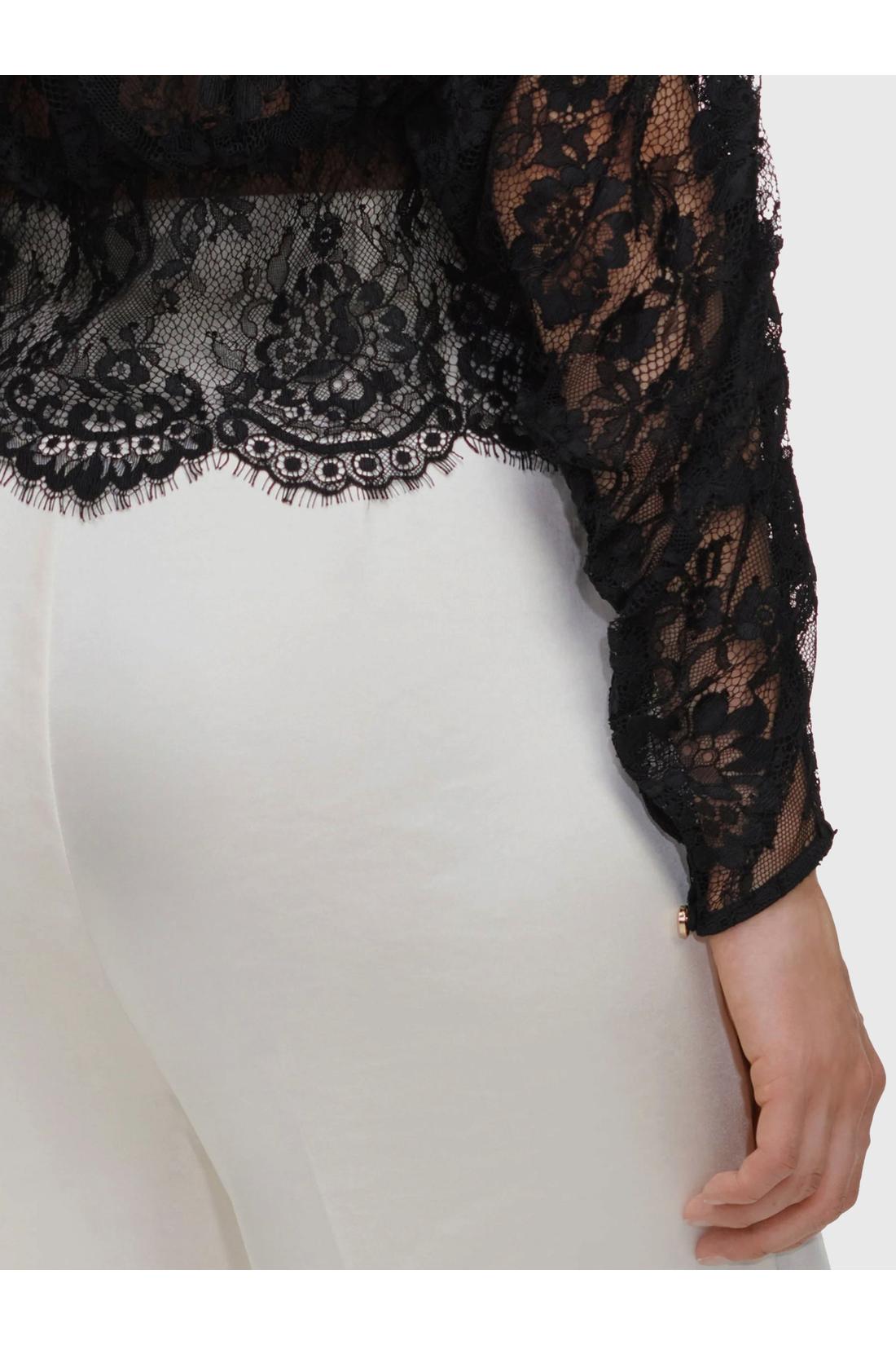 Self Portrait-OUTLET-SALE-Lace high neck blouse-ARCHIVIST