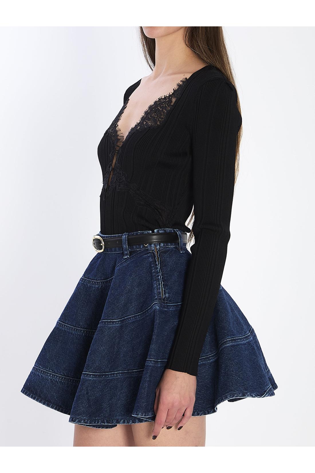 Self Portrait-OUTLET-SALE-Lace knit top-ARCHIVIST