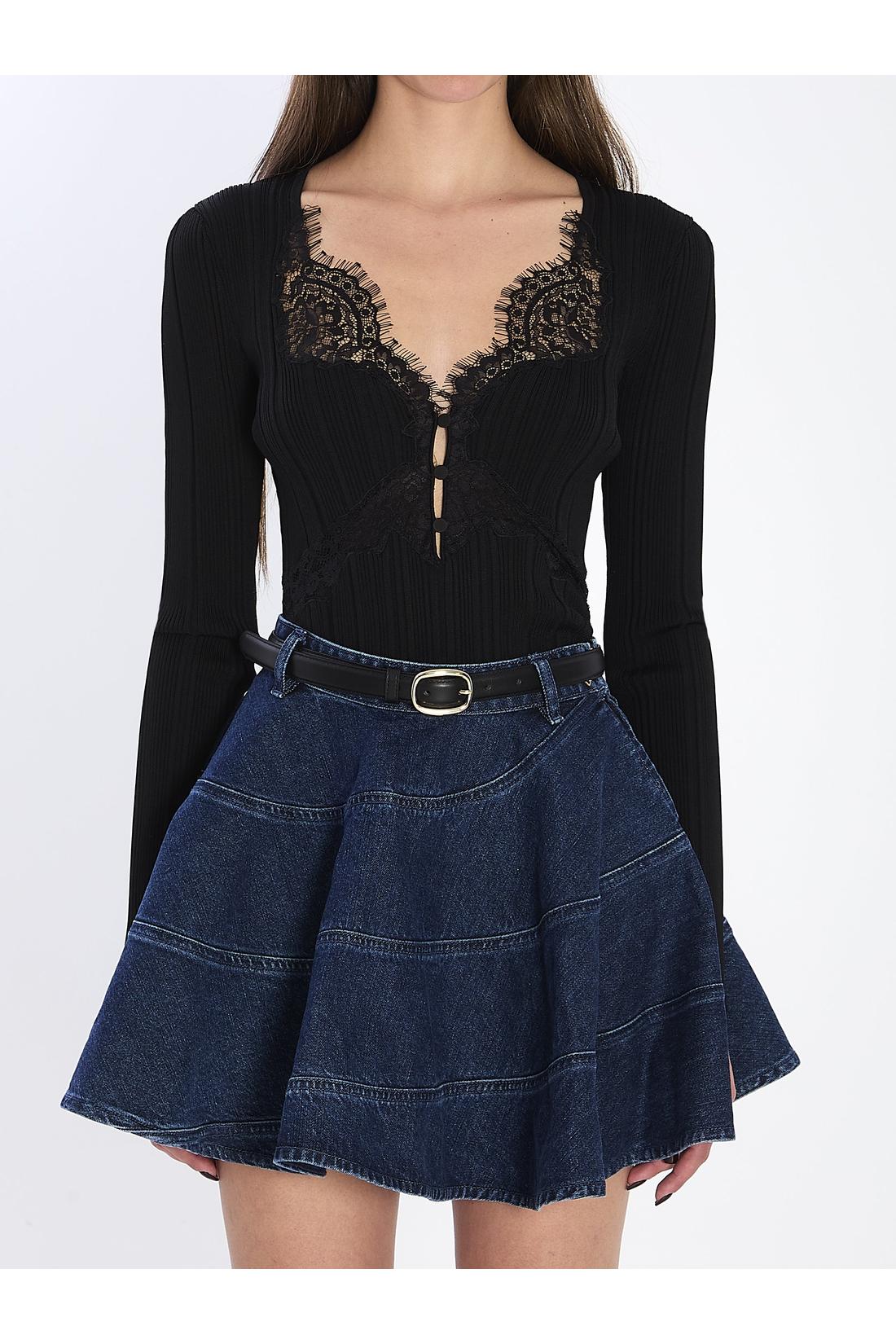 Self Portrait-OUTLET-SALE-Lace knit top-ARCHIVIST