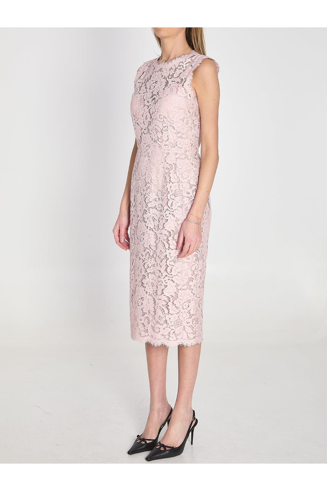 Dolce & Gabbana-OUTLET-SALE-Lace midi dress-ARCHIVIST