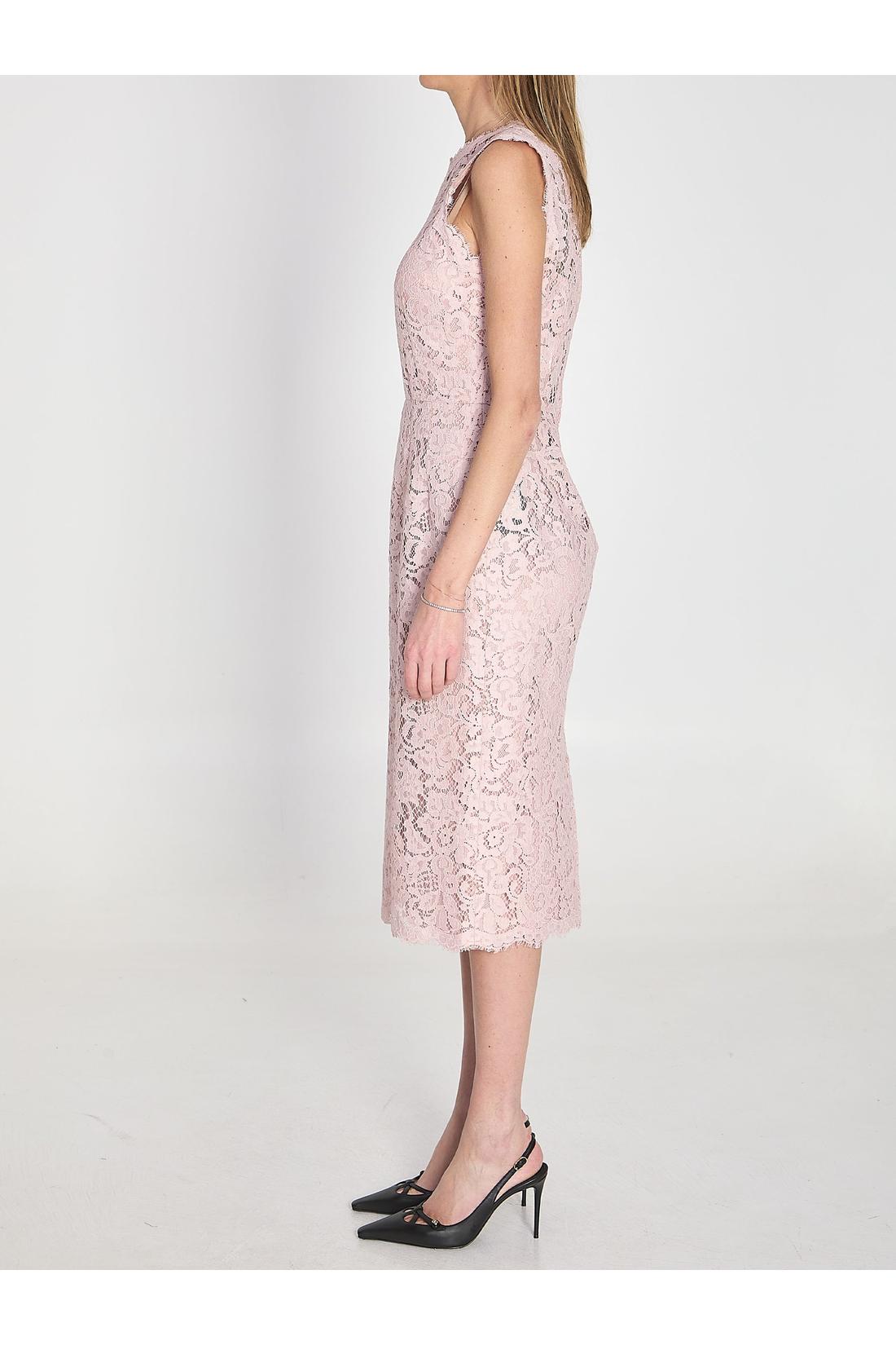Dolce & Gabbana-OUTLET-SALE-Lace midi dress-ARCHIVIST