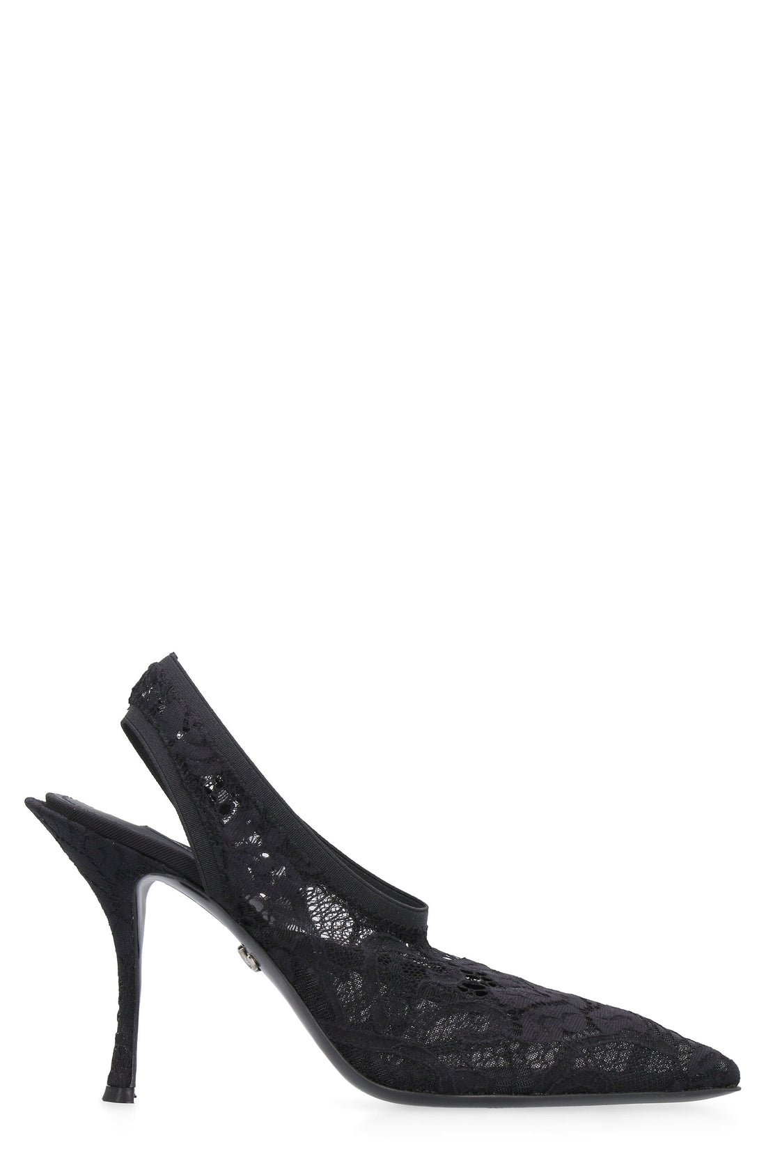 Dolce & Gabbana-OUTLET-SALE-Lace pointy-toe slingback-ARCHIVIST