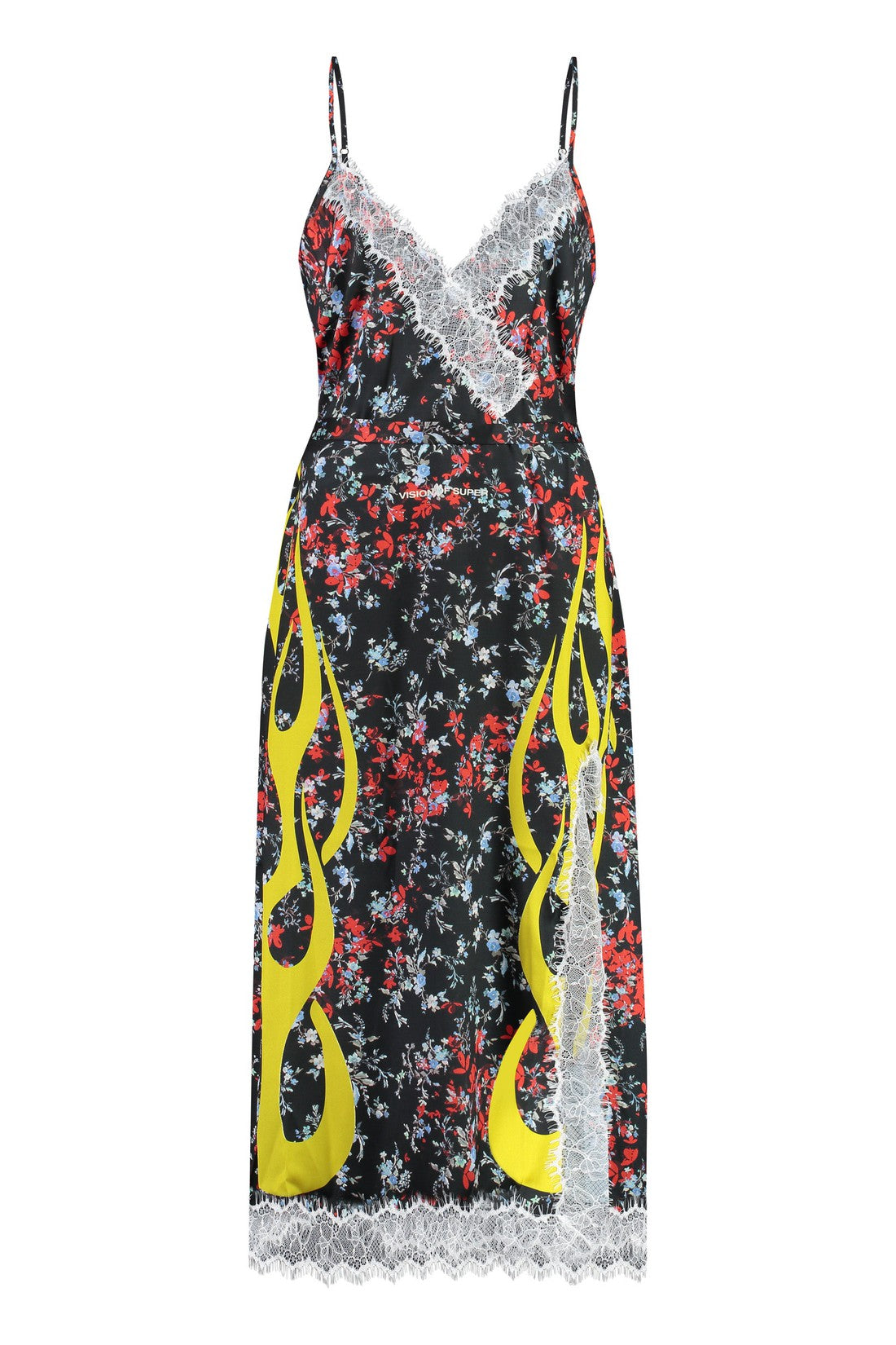 Vision of Super-OUTLET-SALE-Lace trim midi dress-ARCHIVIST