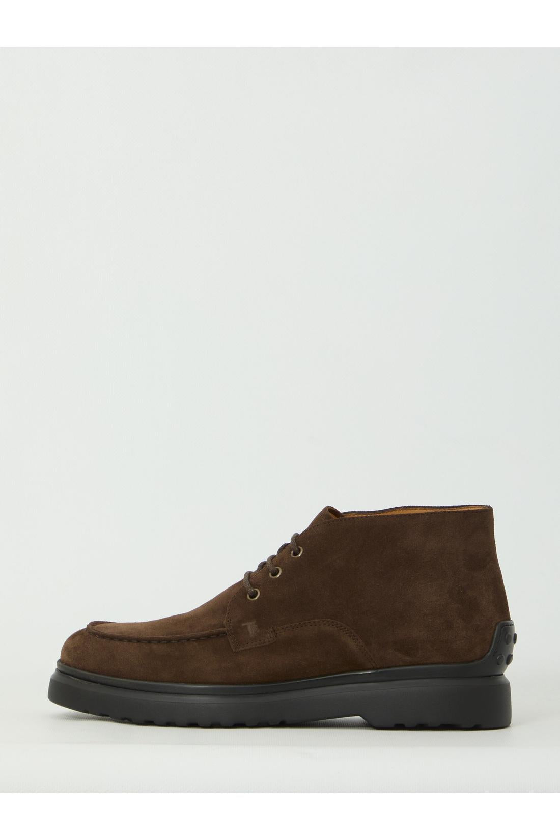 Tod'S-OUTLET-SALE-Lace-up brown boots-ARCHIVIST
