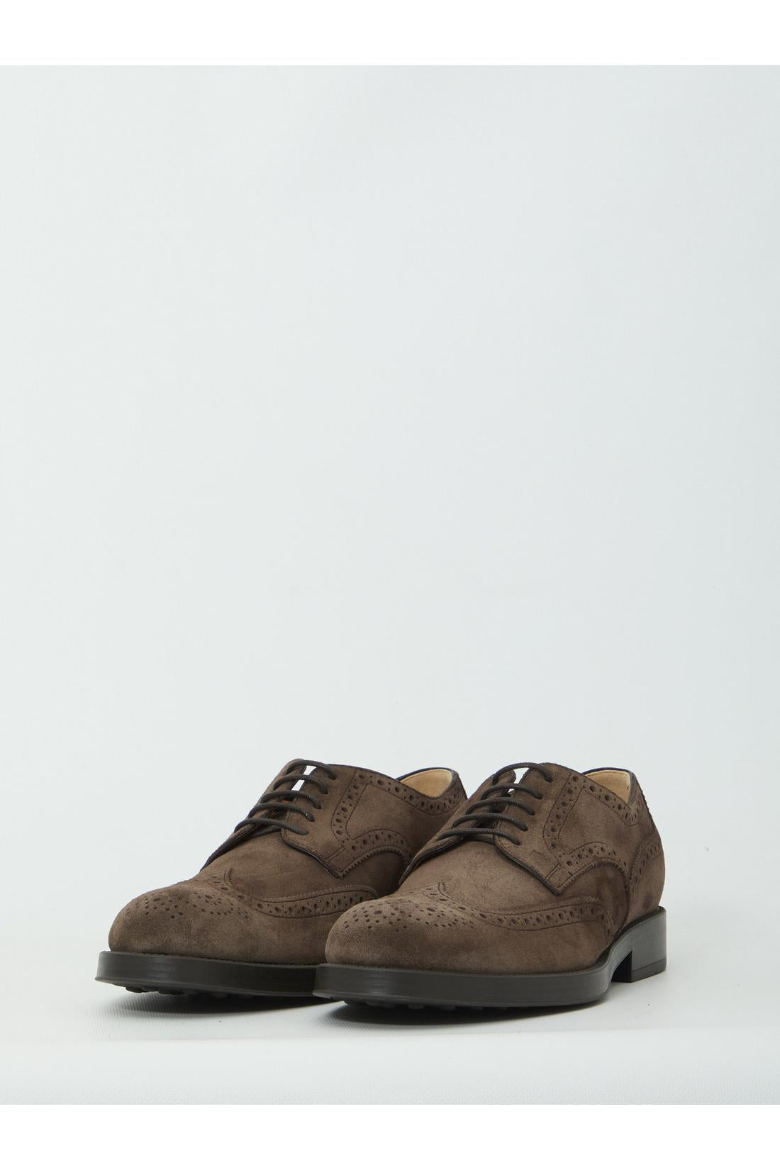 Tod'S-OUTLET-SALE-Lace-up suede shoes-ARCHIVIST