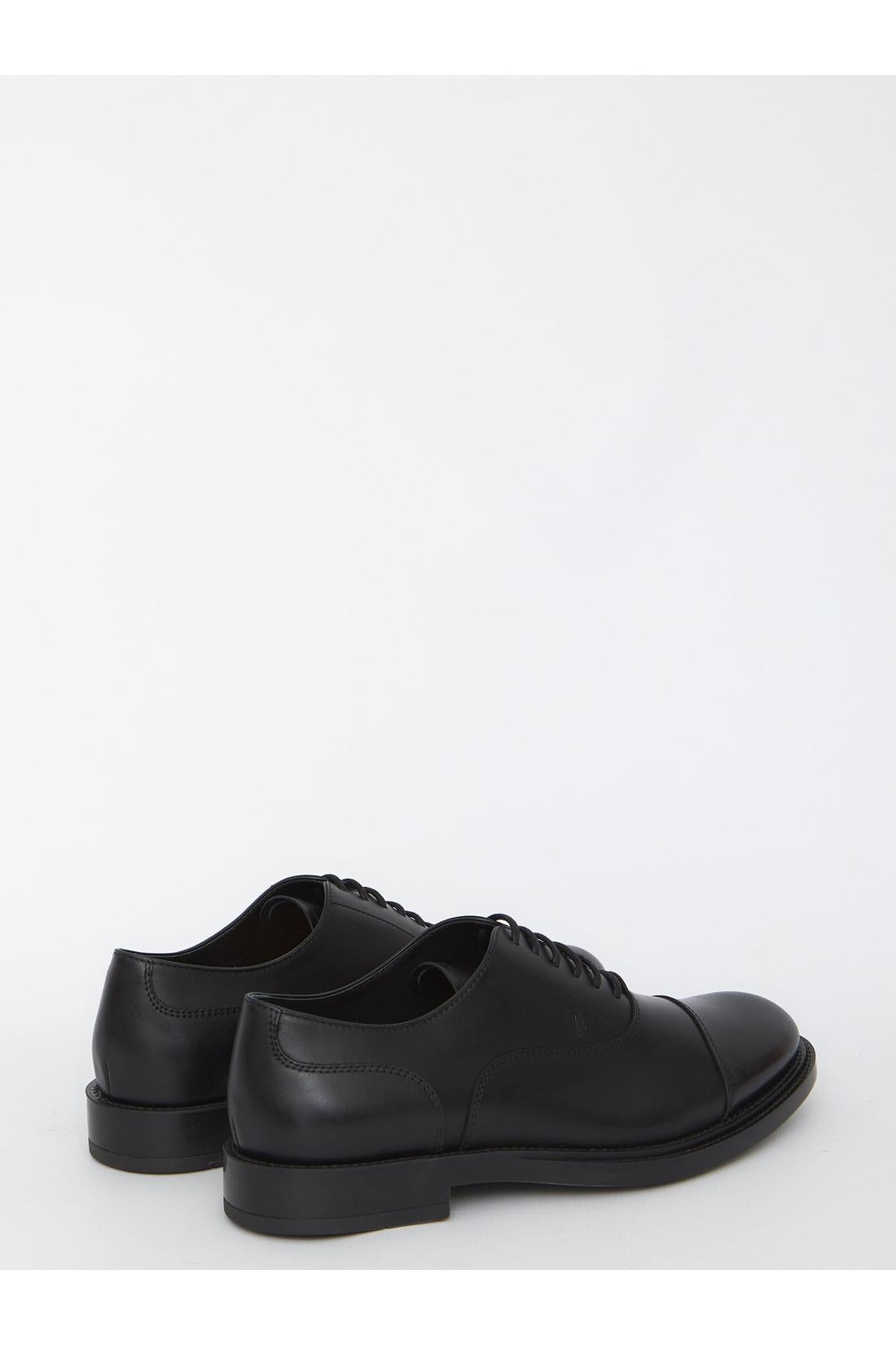 Tod'S-OUTLET-SALE-Lace-ups in black leather-ARCHIVIST