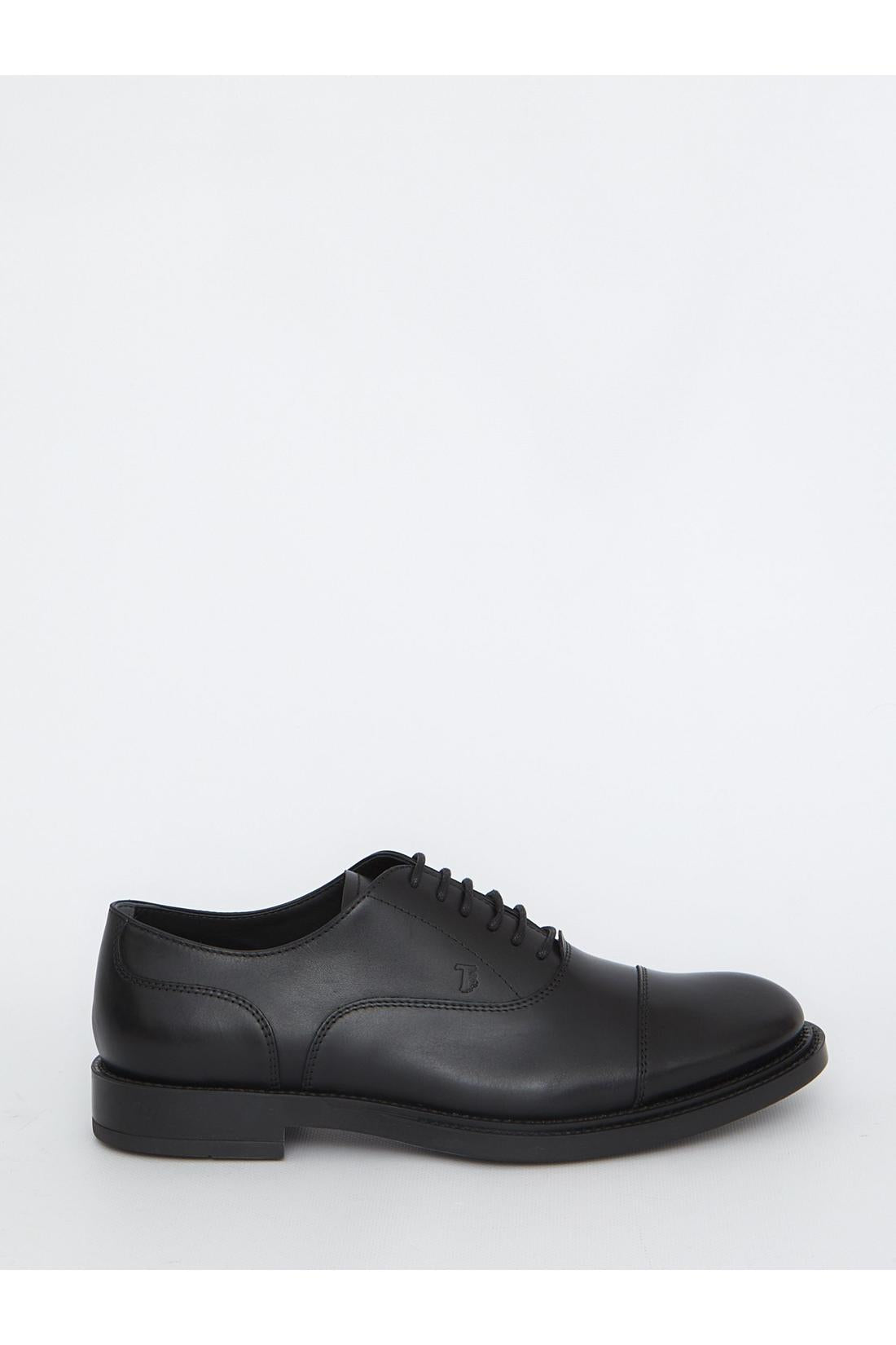 Tod'S-OUTLET-SALE-Lace-ups in black leather-ARCHIVIST