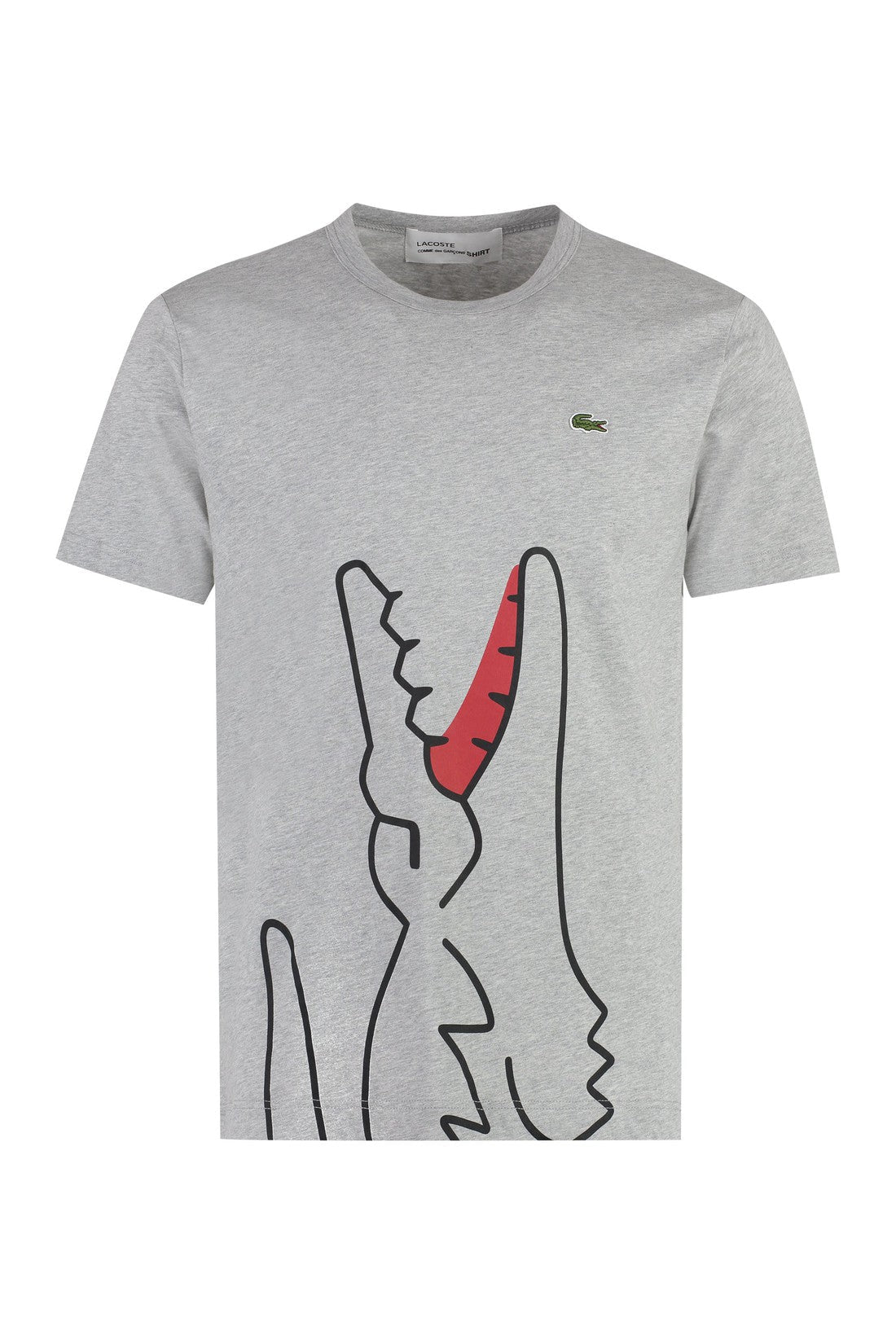 Comme des Garçons SHIRT-OUTLET-SALE-Lacoste x Comme des Garçons - Short sleeve printed cotton t-shirt-ARCHIVIST
