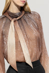 Luisa Cerano-Lamé-Schluppenbluse-Hemden & Blusen-Black-Deal-Outlet-by-ARCHIVIST