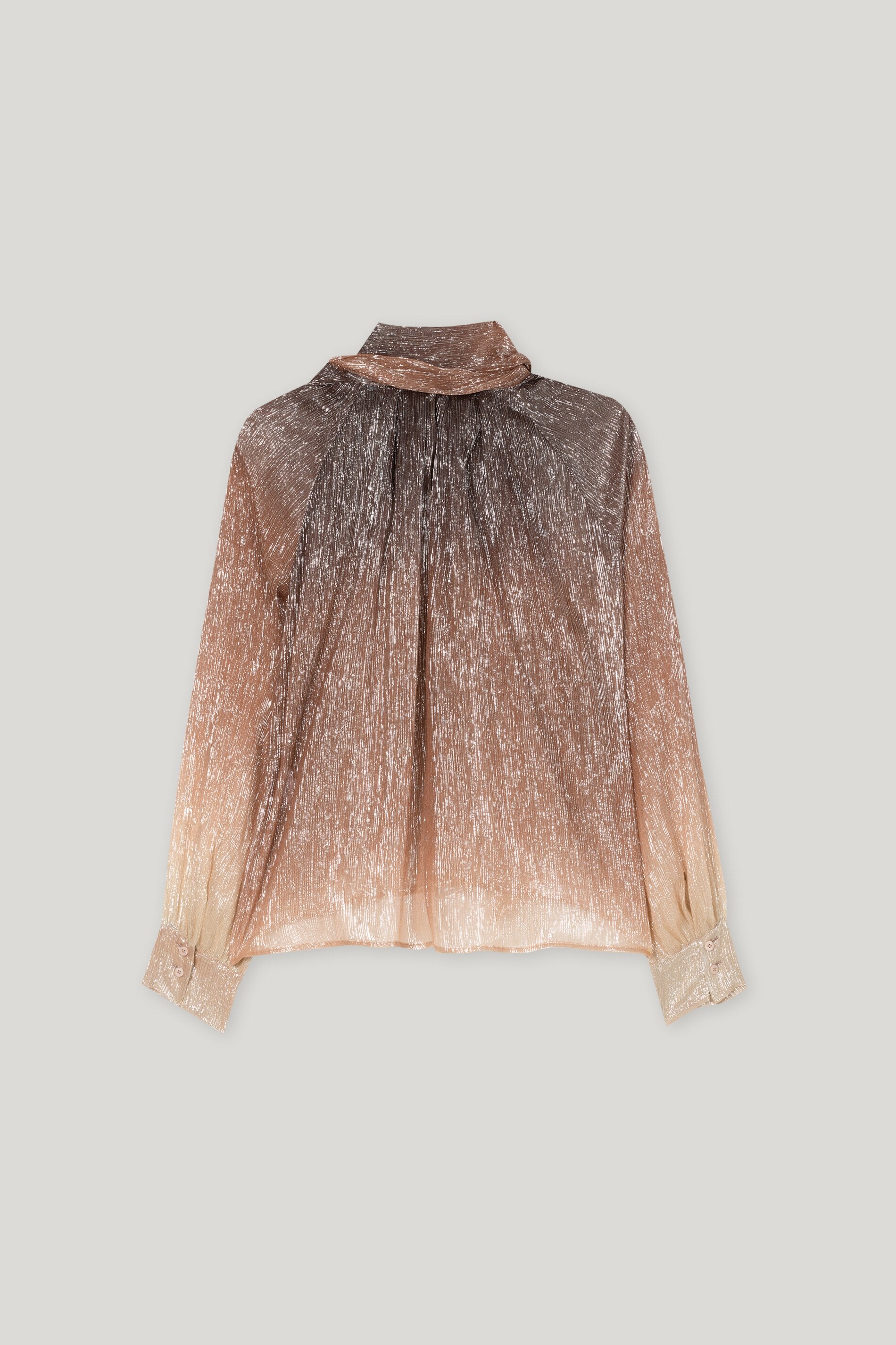 Luisa Cerano-Lamé-Schluppenbluse-Hemden & Blusen-Black-Deal-Outlet-by-ARCHIVIST