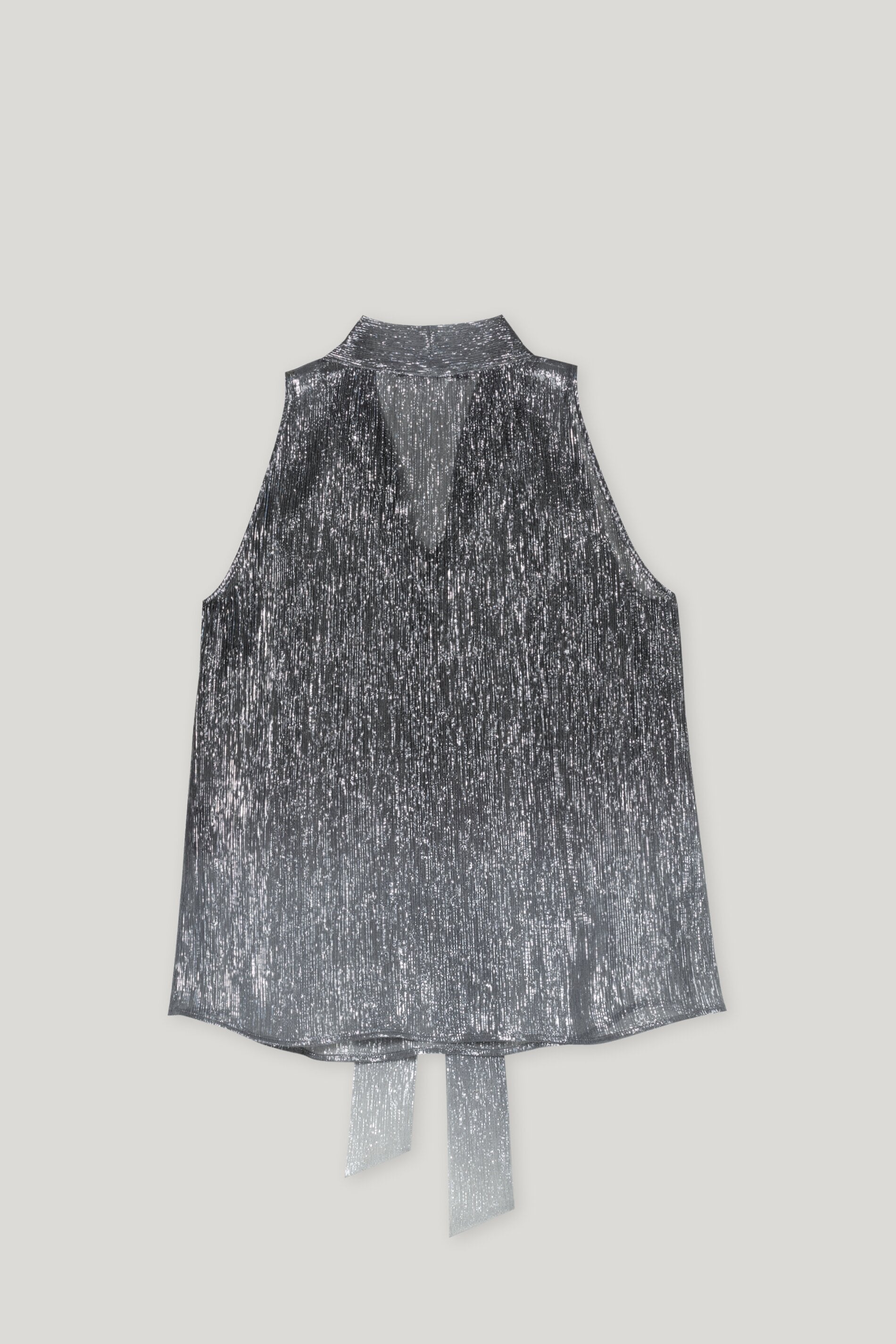 Luisa Cerano-Lamé-Schluppenbluse-Hemden & Blusen-Black-Deal-Outlet-by-ARCHIVIST