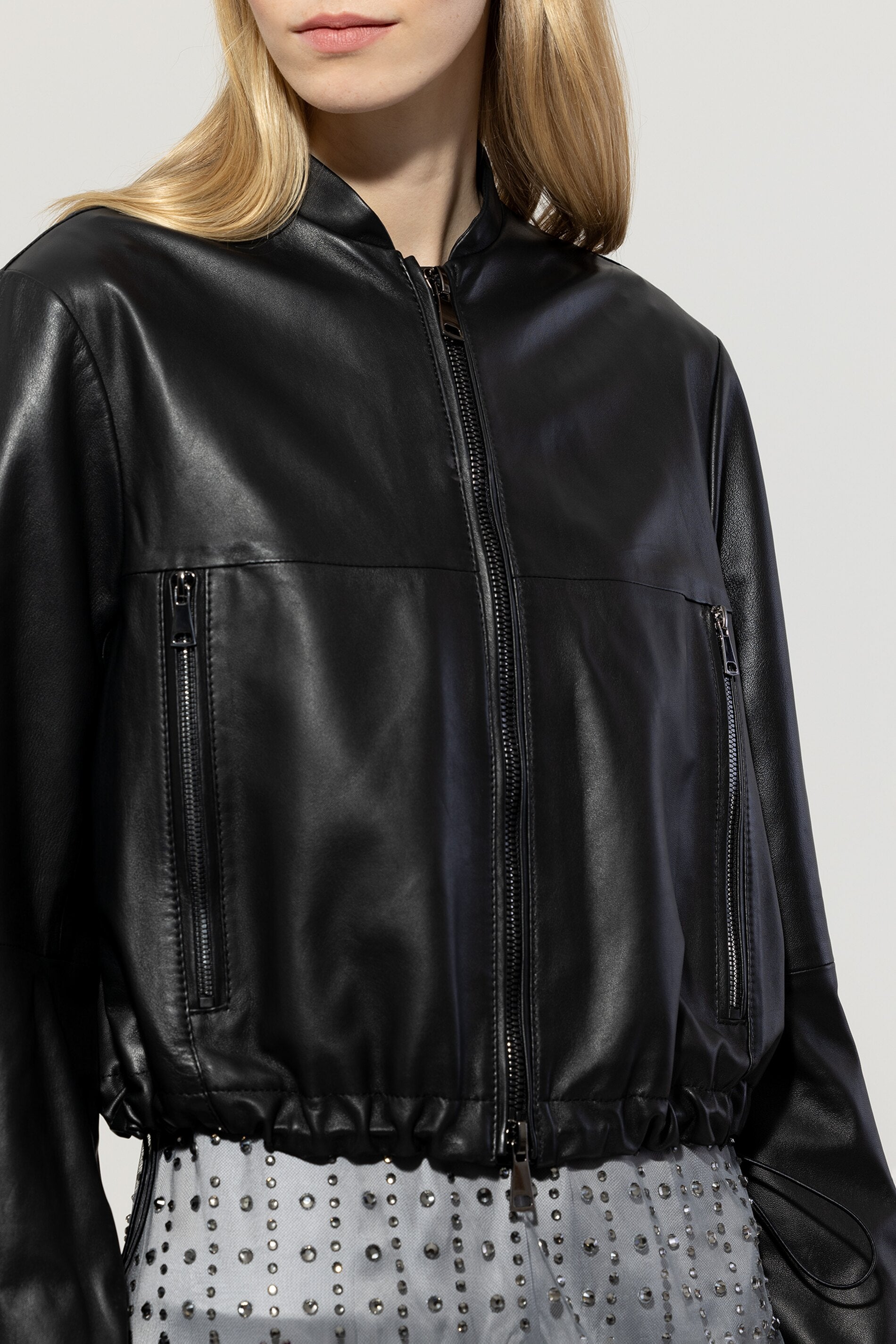 Luisa Cerano-Lammnappa-Blouson-Jacken & Mäntel-Black-Deal-Outlet-by-ARCHIVIST