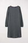 LUISA CERANO-OUTLET-SALE-Langarmkleid mit Smok-Effekten-Kleider & Röcke-34-bluish grey-by-ARCHIVIST