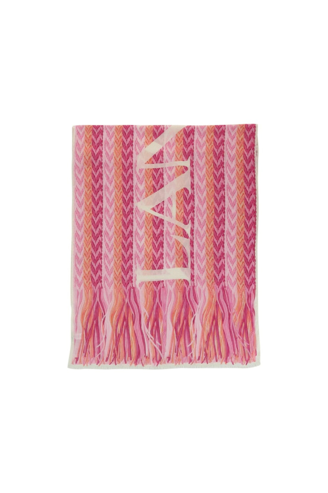 LANVIN-OUTLET-SALE-Lanvin Chevron Logo Pattern Scarf-ARCHIVIST