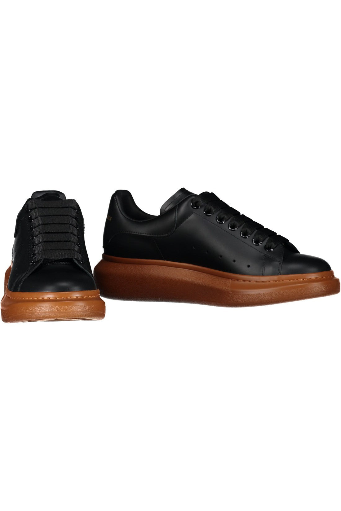 Alexander McQueen-OUTLET-SALE-Larry leather sneakers-ARCHIVIST