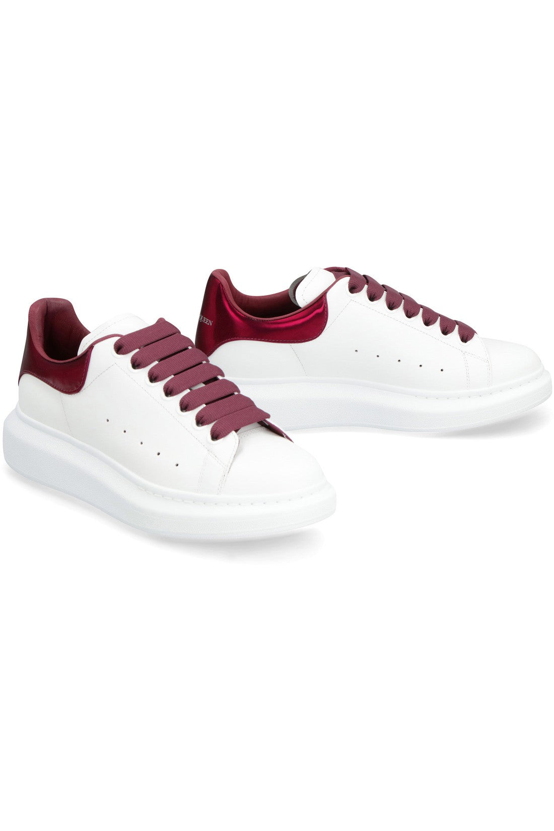 Alexander McQueen-OUTLET-SALE-Larry leather sneakers-ARCHIVIST