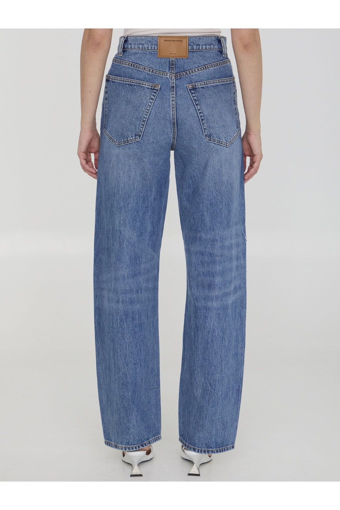 Alexander Wang-OUTLET-SALE-Laser logo jeans-ARCHIVIST