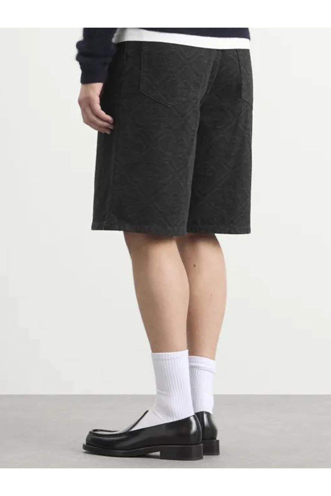 Casablanca-OUTLET-SALE-Laser monogram denim shorts-ARCHIVIST
