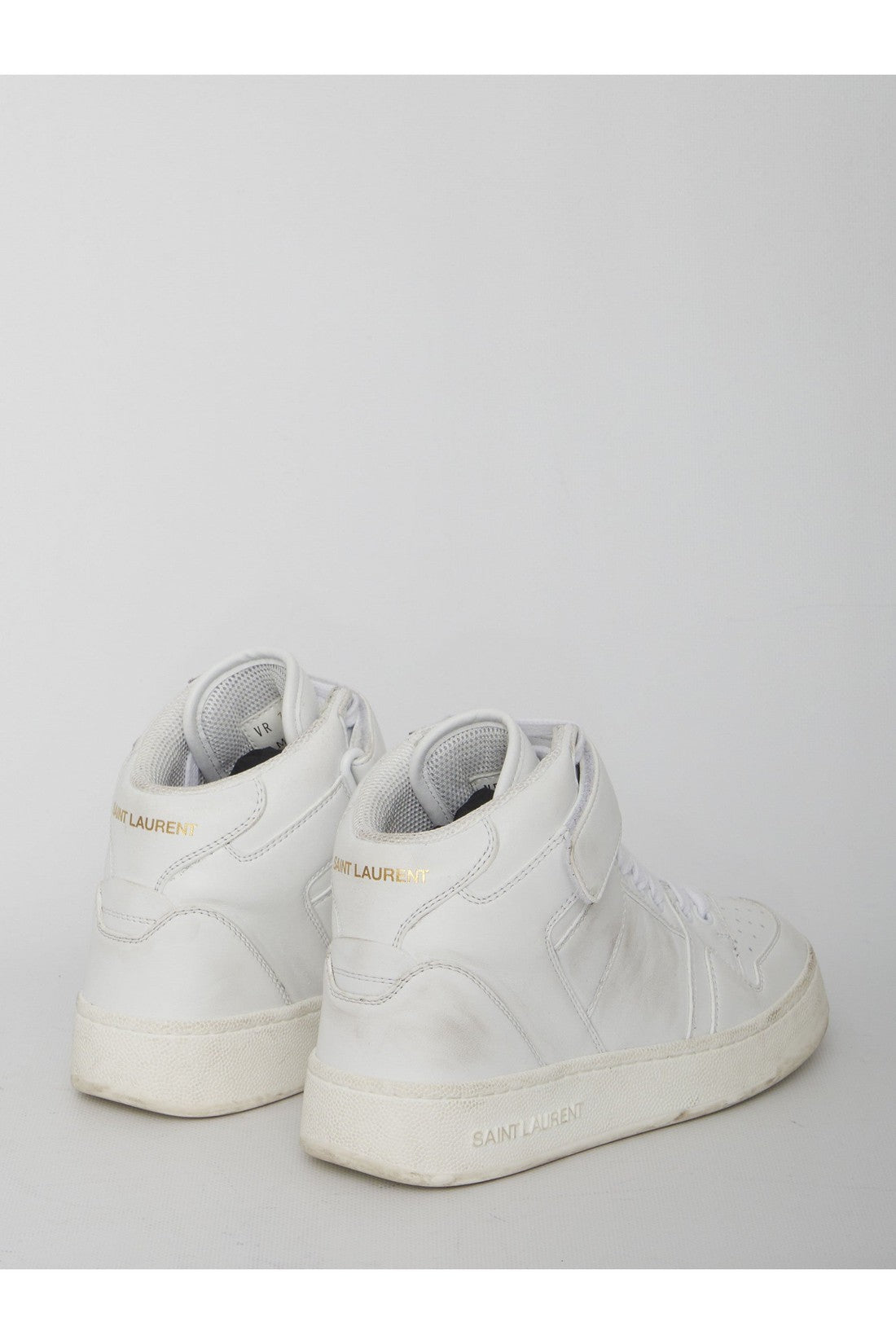 SAINT LAURENT-OUTLET-SALE-Lax sneakers in washed-out effect leather-ARCHIVIST