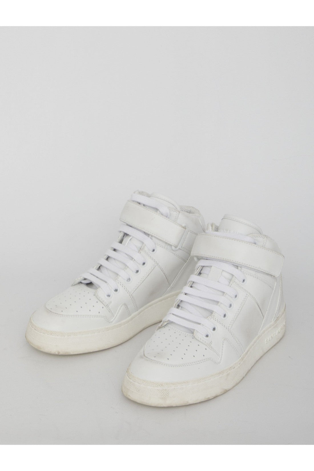 SAINT LAURENT-OUTLET-SALE-Lax sneakers in washed-out effect leather-ARCHIVIST