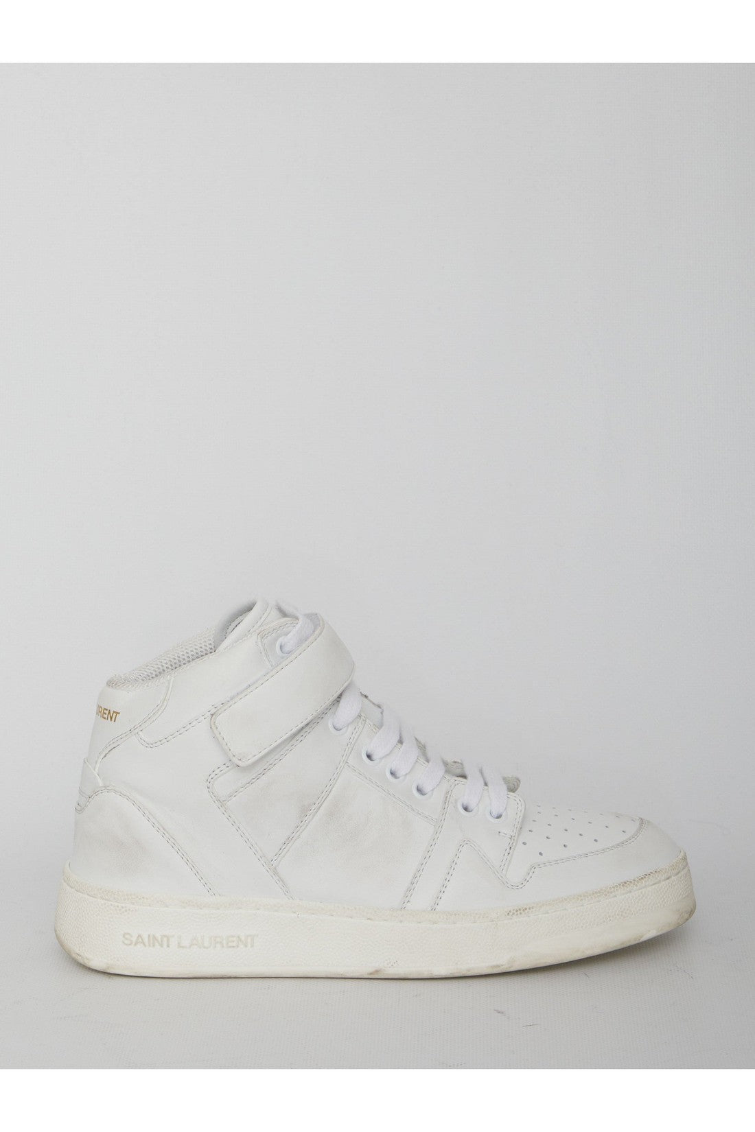 SAINT LAURENT-OUTLET-SALE-Lax sneakers in washed-out effect leather-ARCHIVIST