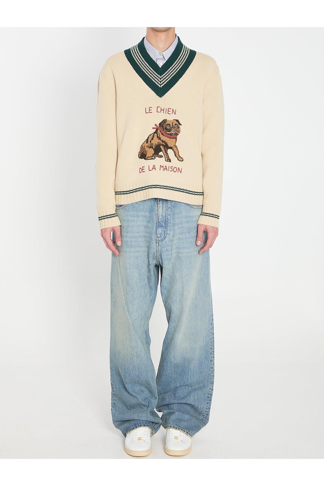 Valentino Garavani-OUTLET-SALE-Le Chien de la Maison Pullover-ARCHIVIST