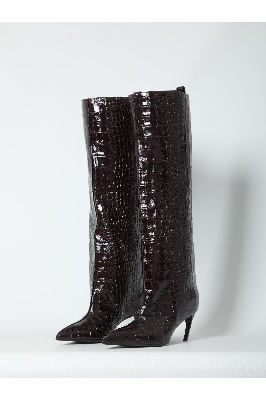 The Attico-OUTLET-SALE-Lea dark brown boots-ARCHIVIST