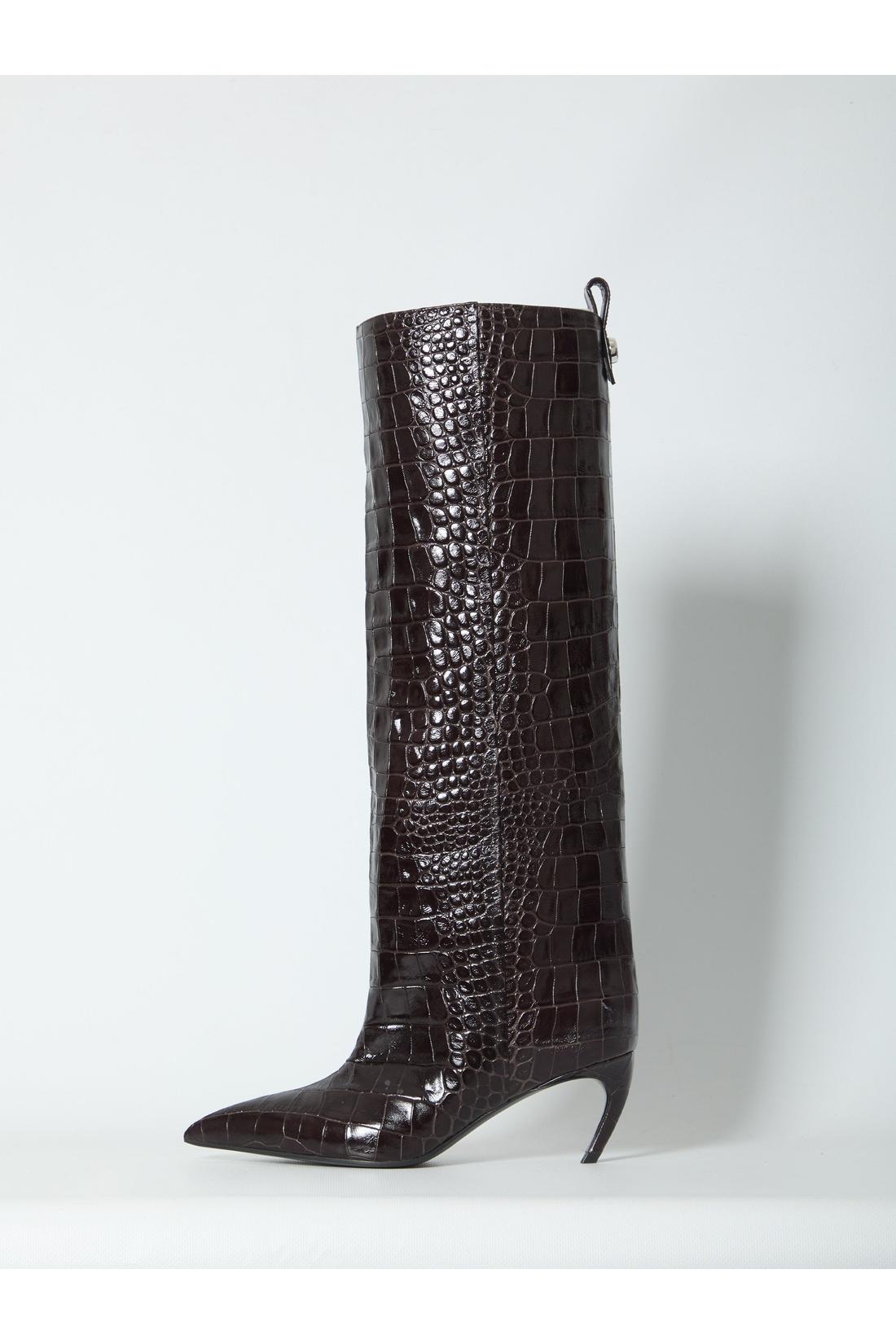 The Attico-OUTLET-SALE-Lea dark brown boots-ARCHIVIST