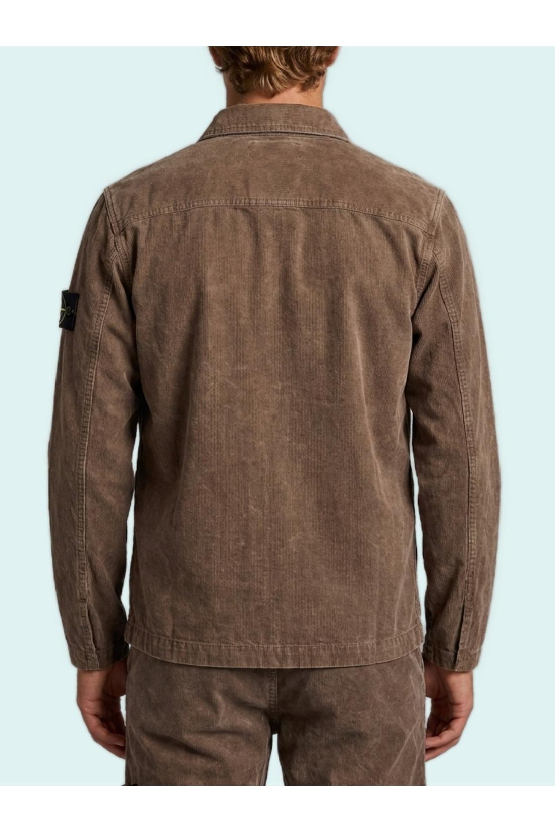 Stone Island-OUTLET-SALE-Lead grey overshirt-ARCHIVIST