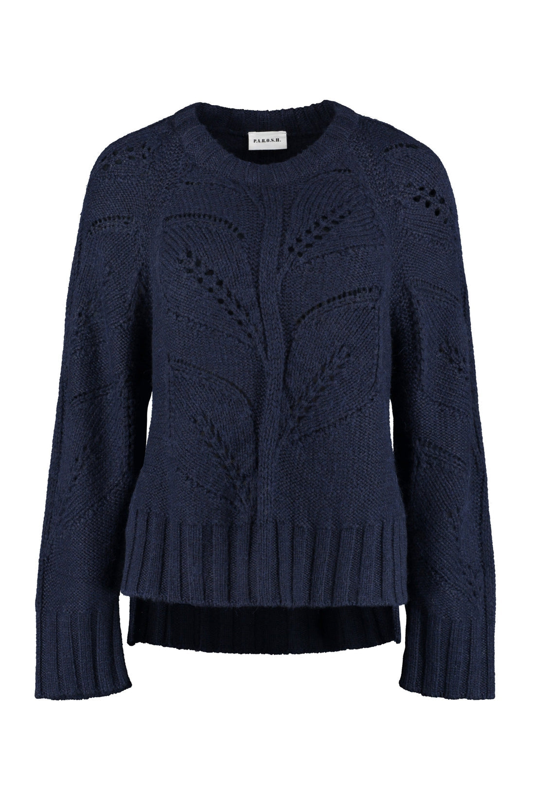 Parosh-OUTLET-SALE-Leaf wool-blend crew-neck sweater-ARCHIVIST