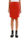 ARMA-OUTLET-SALE-Leather Miniskirt Red-ARCHIVIST