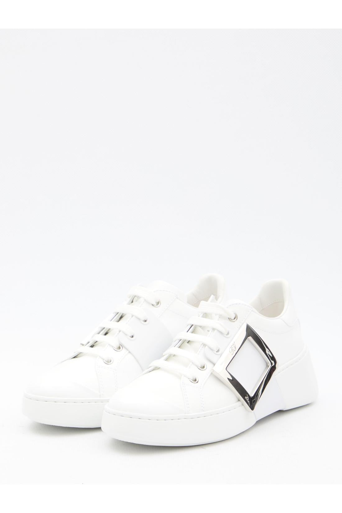 Roger Vivier-OUTLET-SALE-Leather Viv' Skate sneakers-ARCHIVIST