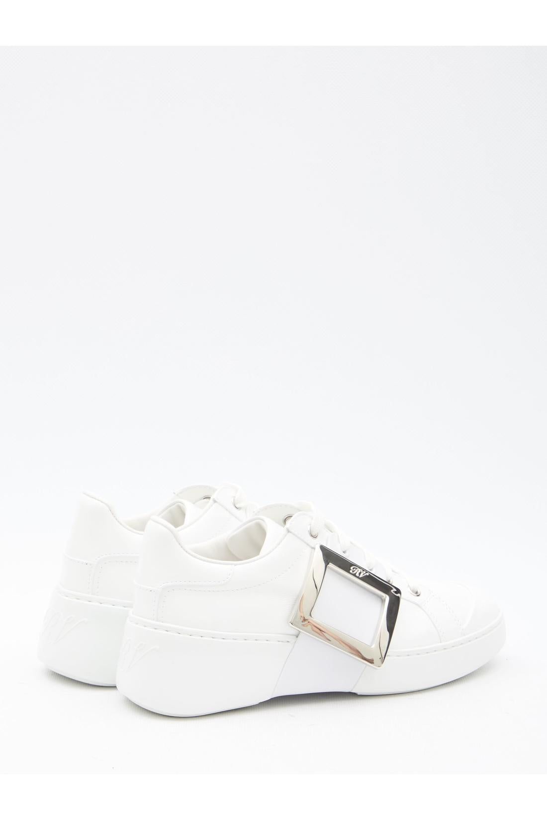 Roger Vivier-OUTLET-SALE-Leather Viv' Skate sneakers-ARCHIVIST