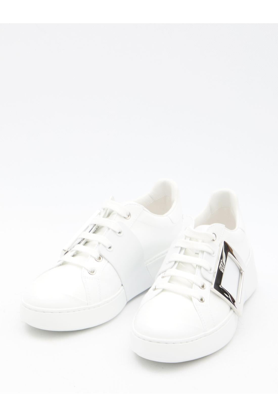 Roger Vivier-OUTLET-SALE-Leather Viv' Skate sneakers-ARCHIVIST