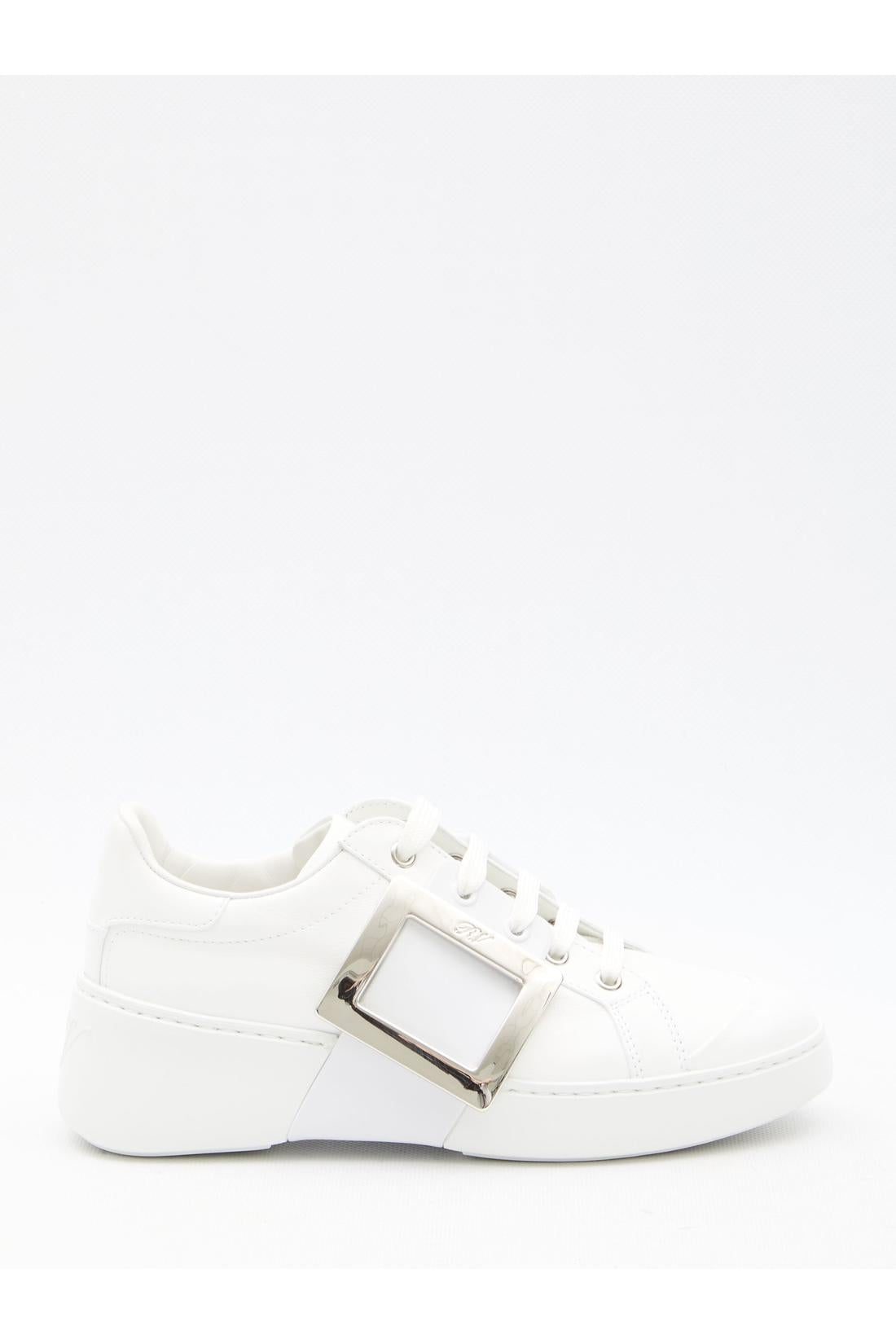 Roger Vivier-OUTLET-SALE-Leather Viv' Skate sneakers-ARCHIVIST