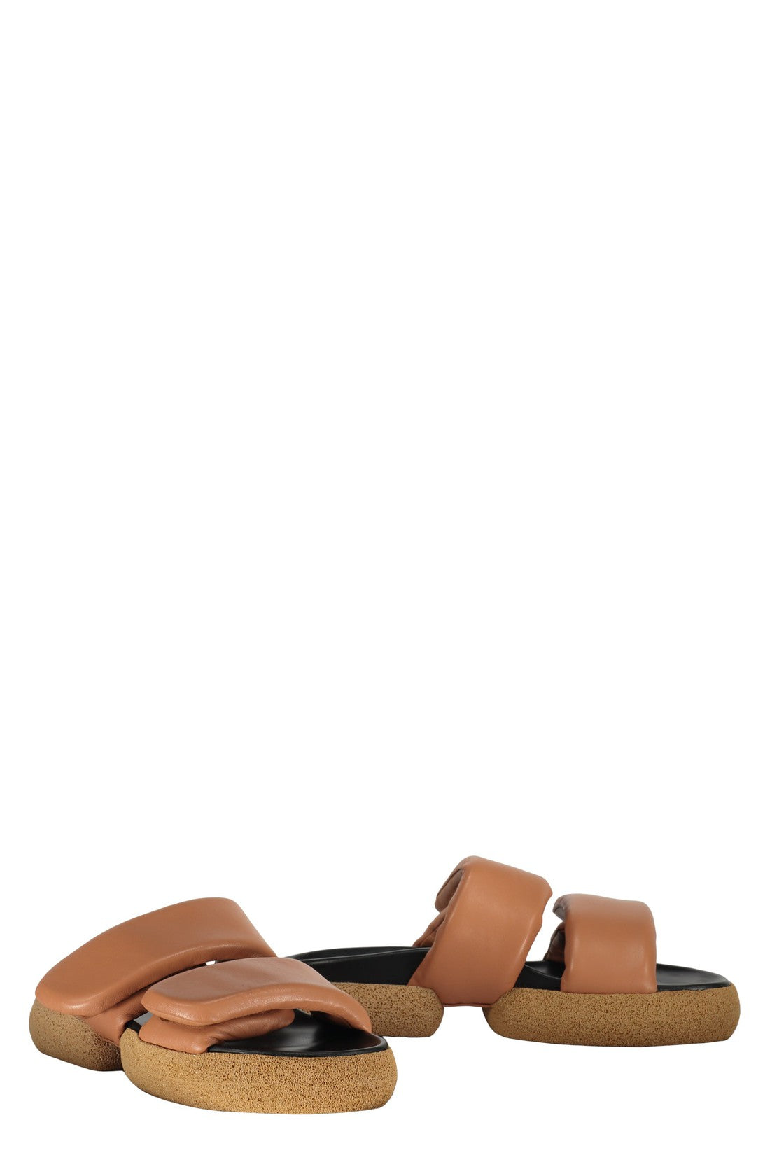 Dries Van Noten-OUTLET-SALE-Leather and rubber slides-ARCHIVIST