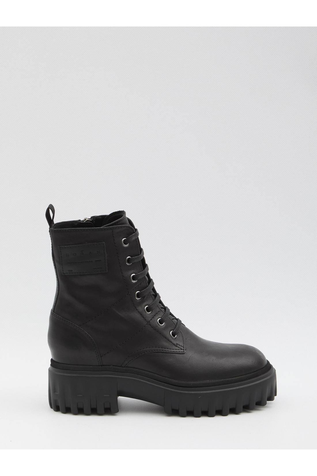 Hogan-OUTLET-SALE-Leather ankle boots-ARCHIVIST