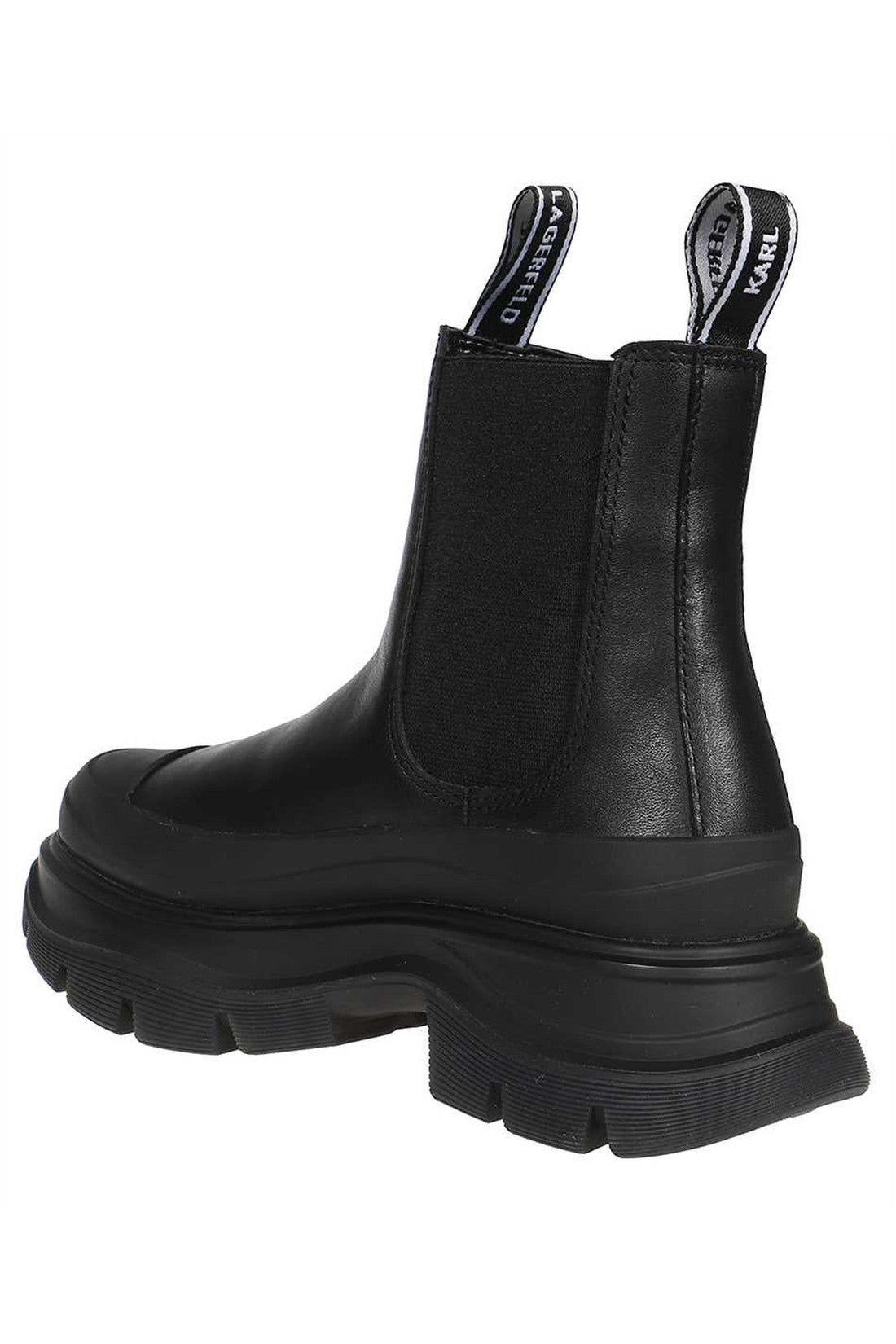 Karl Lagerfeld-OUTLET-SALE-Leather ankle boots-ARCHIVIST