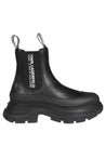 Karl Lagerfeld-OUTLET-SALE-Leather ankle boots-ARCHIVIST