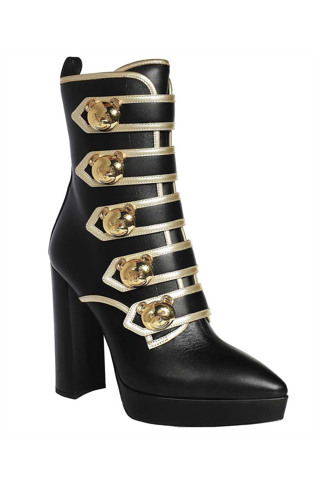 Moschino-OUTLET-SALE-Leather ankle boots-ARCHIVIST