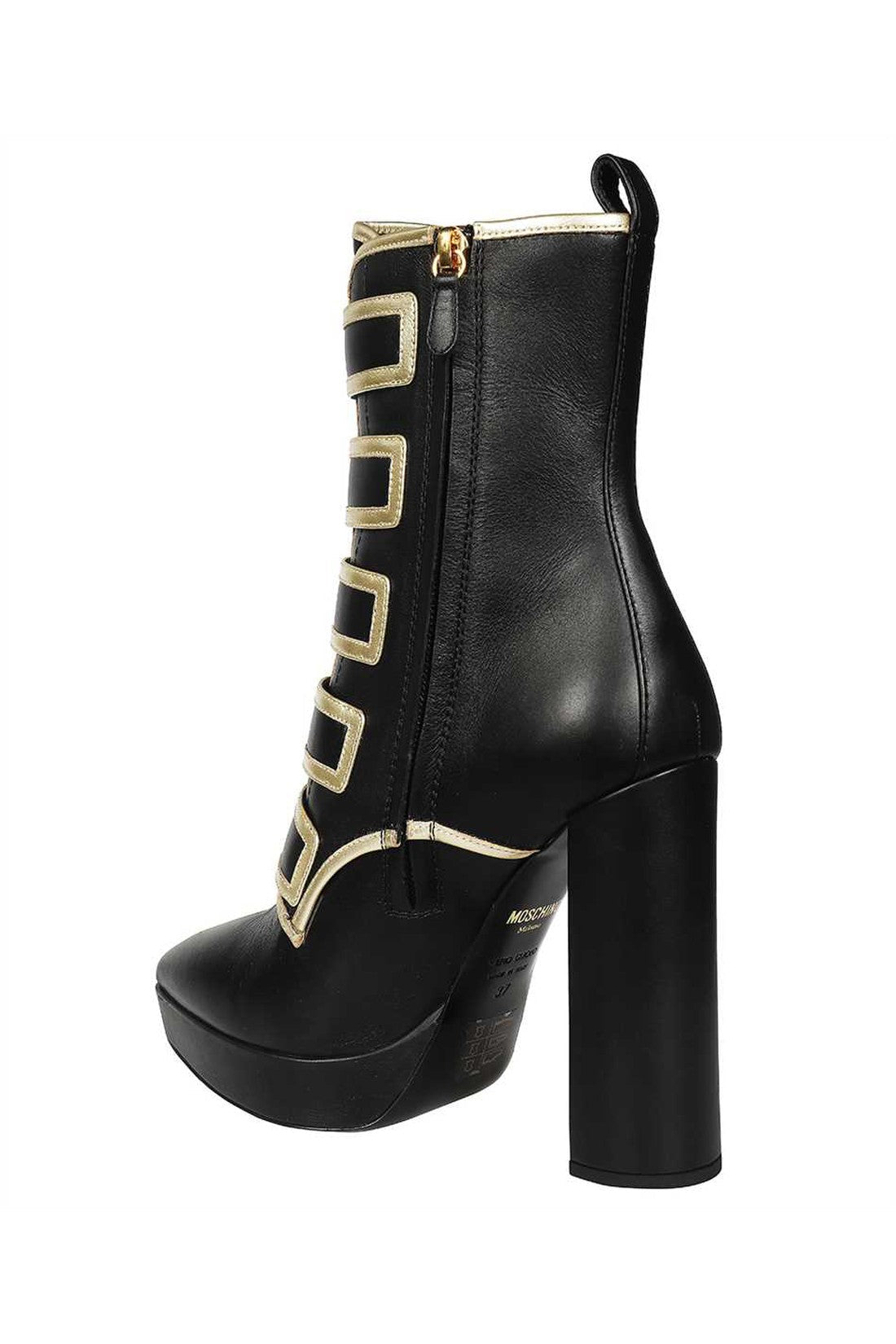 Moschino-OUTLET-SALE-Leather ankle boots-ARCHIVIST