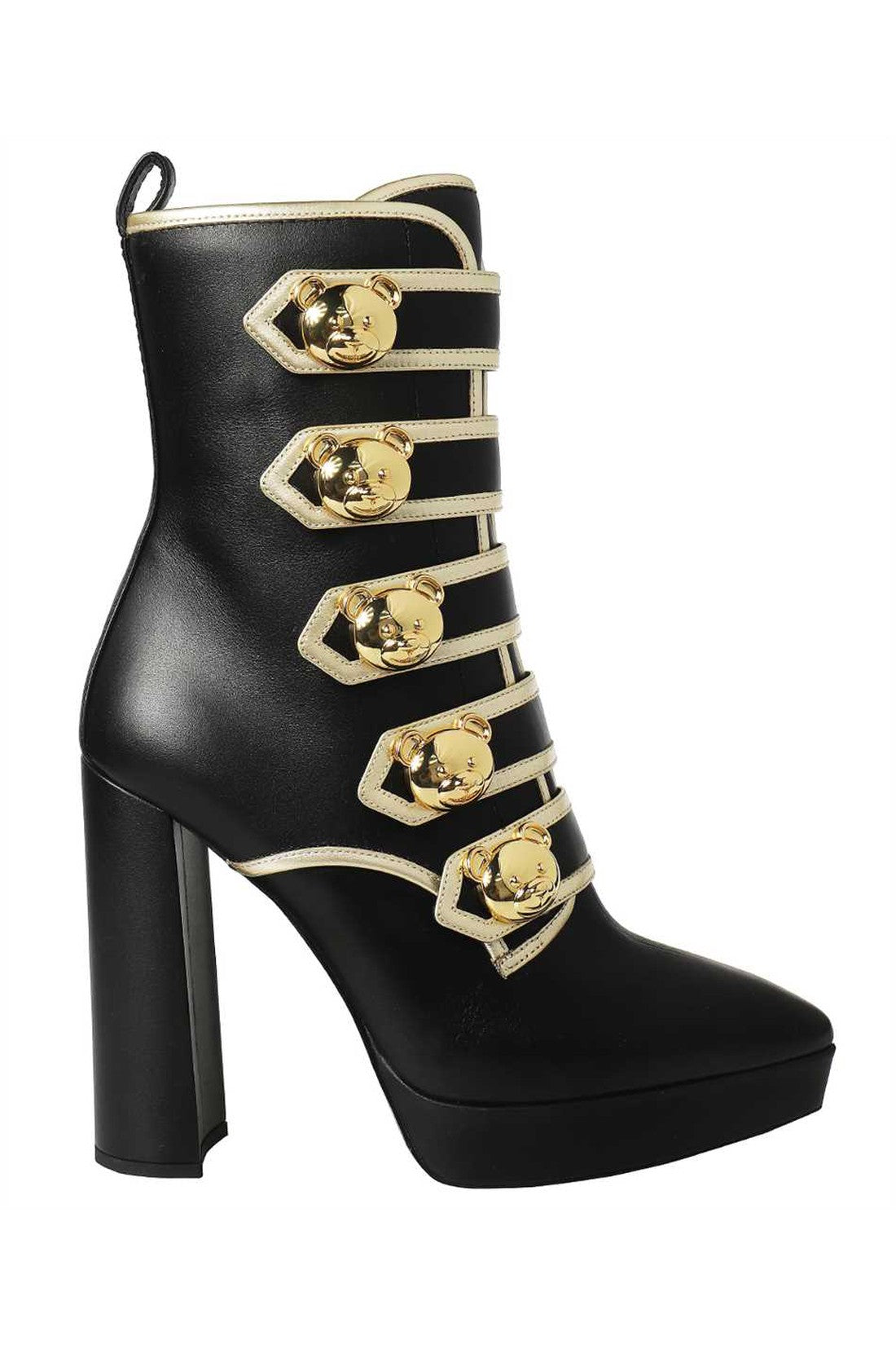 Moschino-OUTLET-SALE-Leather ankle boots-ARCHIVIST