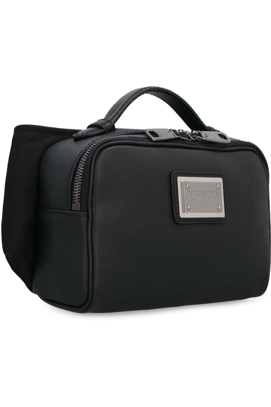 Dolce & Gabbana-OUTLET-SALE-Leather belt bag with logo-ARCHIVIST