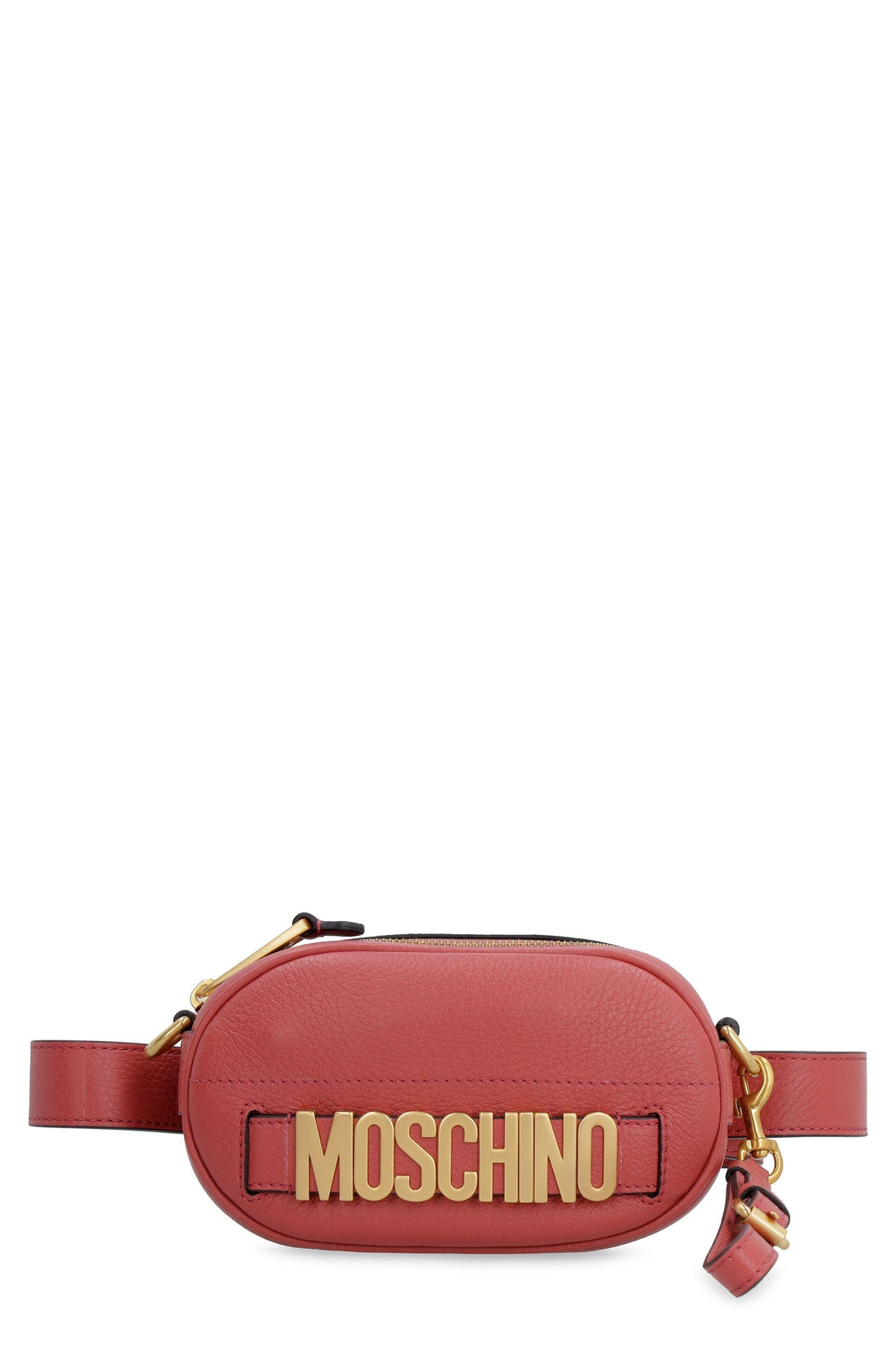 Moschino-OUTLET-SALE-Leather belt bag with logo-ARCHIVIST