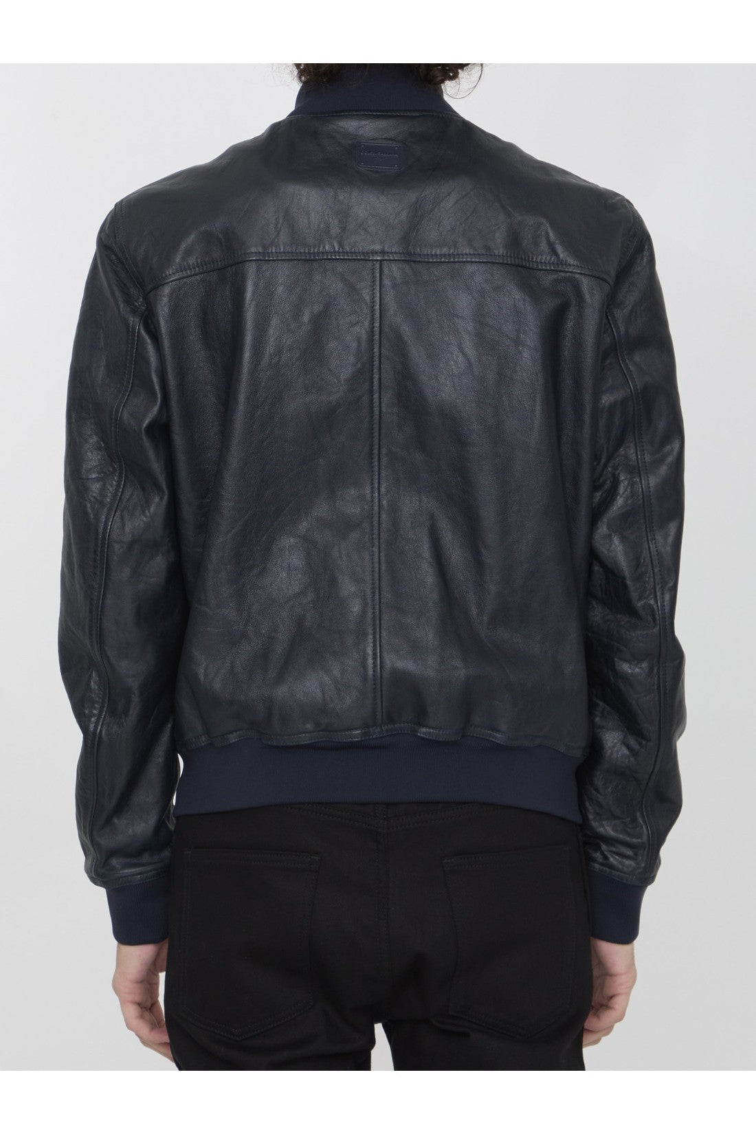 DOLCE&GABBANA-OUTLET-SALE-Leather bomber jacket-ARCHIVIST