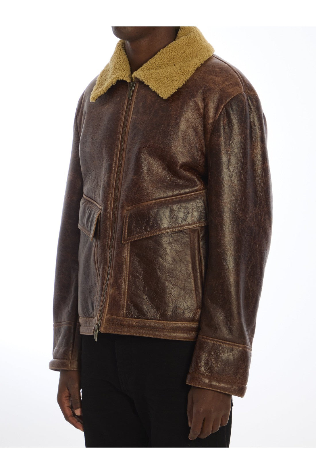 SALVATORE SANTORO-OUTLET-SALE-Leather bomber jacket-ARCHIVIST