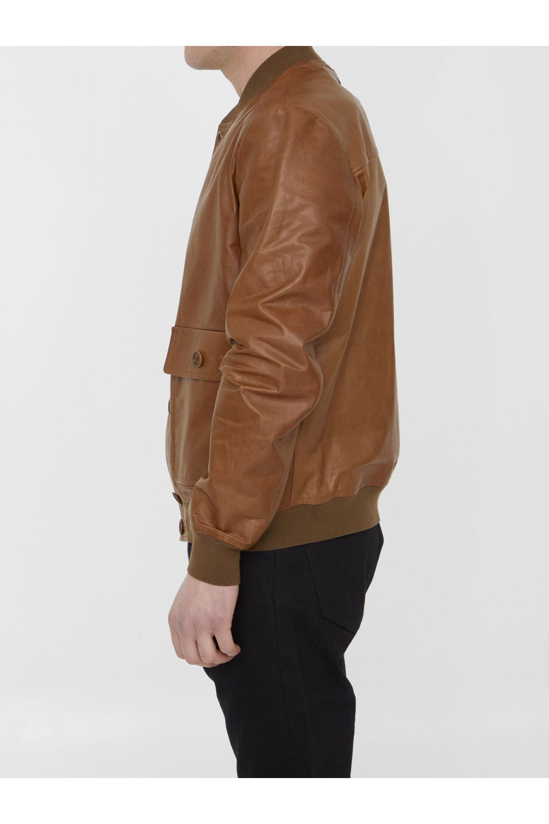 SALVATORE SANTORO-OUTLET-SALE-Leather bomber jacket-ARCHIVIST