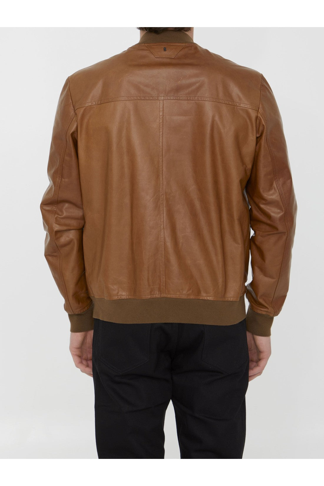 SALVATORE SANTORO-OUTLET-SALE-Leather bomber jacket-ARCHIVIST